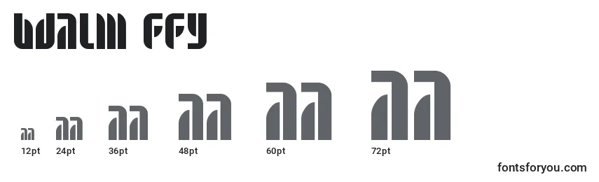 sizes of bdalm ffy font, bdalm ffy sizes